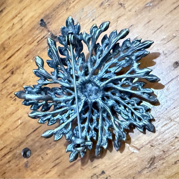 Rainbow Iris Brooch Multi-color Vintage Pin - Picture 2 of 3